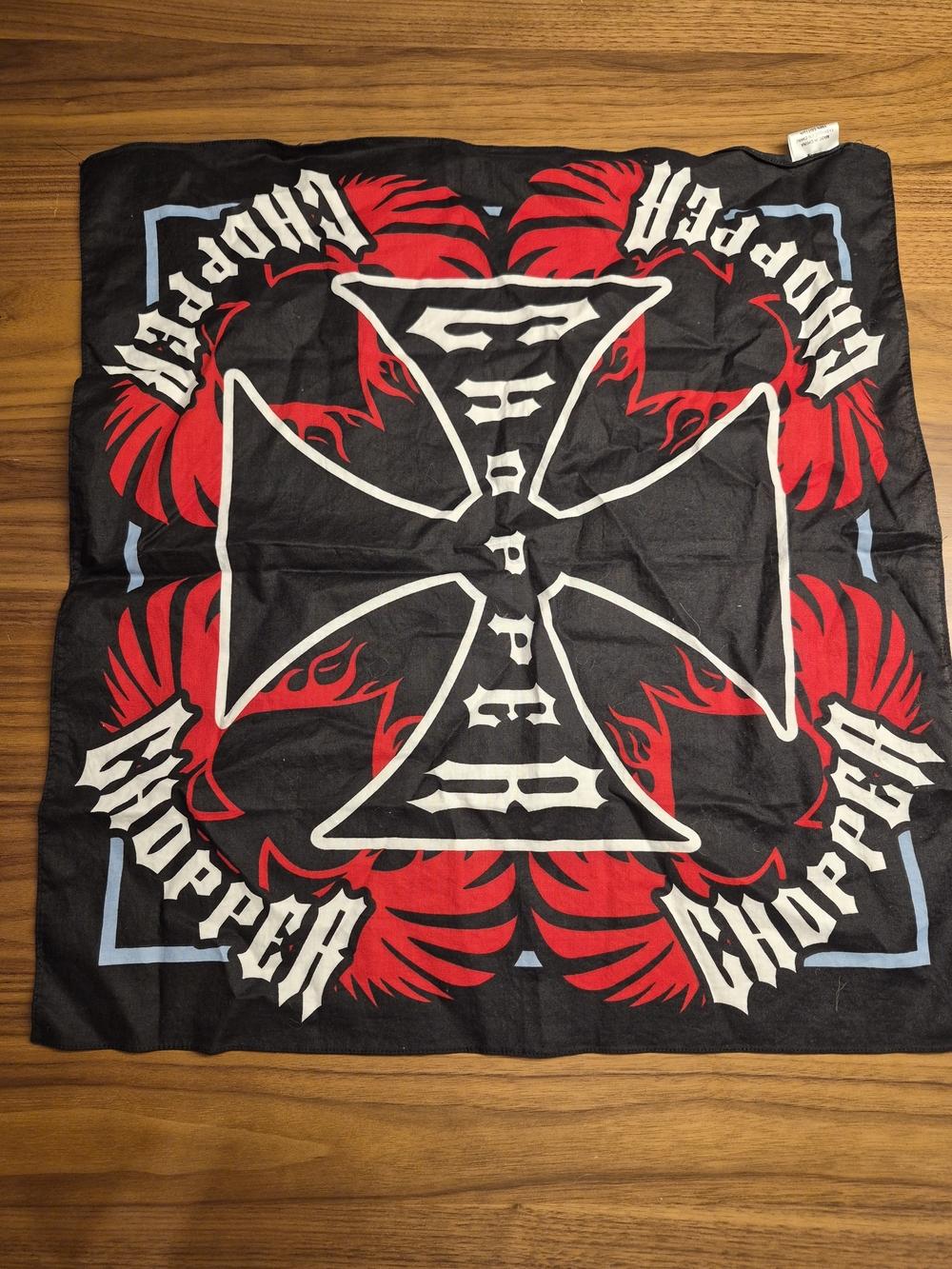 Choppers Set Of Two Black  Cross Bandana Scarf